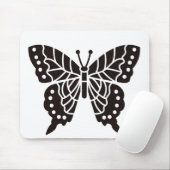 Schmetterling Schwarz-Weiß Mousepad (Mit Mouse)