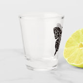 Schmetterling Schwarz-Weiß Schnapsglas (Links)
