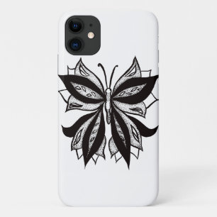 Schmetterling Schwarz-Weiß-Stamm Tattoo Case-Mate iPhone Hülle
