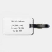 Schmetterling Schwarz-Weiß-Stamm Tattoo Gepäckanhänger (Rückseite horizontal)