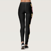 Schmetterling schwarze Leggings (Rückseite)