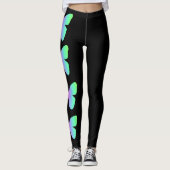 Schmetterling schwarze Leggings (Vorderseite)