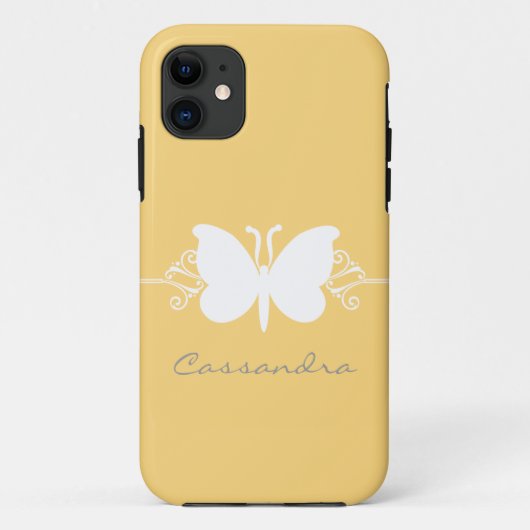 Schmetterling Schwirl CM ID iPhone 5 Fall, gelb Case-Mate iPhone Hülle (Rückseite)