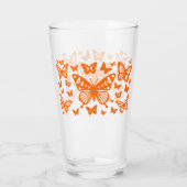 Schmetterling-Segen in Orange Glas (Rückseite)