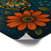 Schmetterling sei dein eigener schöner Motivierend Poster (Ecke)