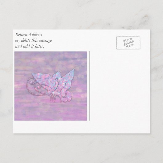 Schmetterling - Sei meine Bridesmaid? Einladungspostkarte (Rückseite)