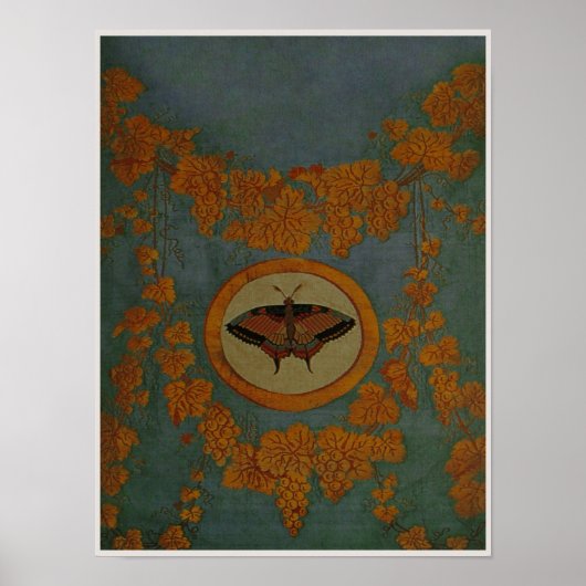 Schmetterling Seide Stoff ~ Poster 16x12 (Vorne)