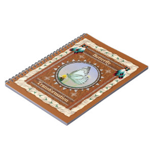 Schmetterling - Seite des Umwandlungs-Notizbuches Notizblock