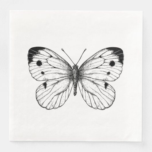 Schmetterling Serviette (Vorderseite)