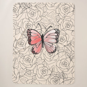 Schmetterling-Sherpa-Decke  Sherpadecke