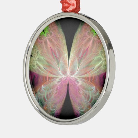 Schmetterling Silbernes Ornament (Links)