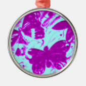 Schmetterling Silbernes Ornament (Vorne)