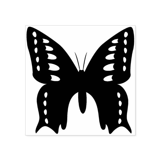 Schmetterling Silhouette Briefmarke Gummistempel (Prägung)