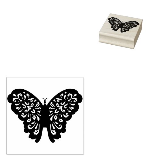 Schmetterling Silhouette Briefmarke Gummistempel (Stempel)