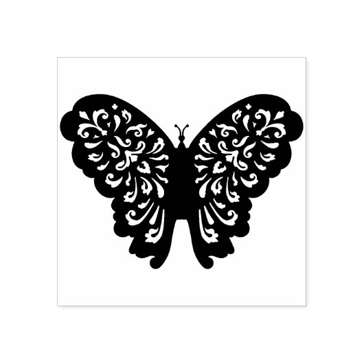 Schmetterling Silhouette Briefmarke Gummistempel (Prägung)