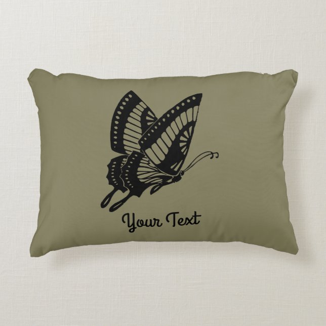 Schmetterling-Silhouette Dekokissen (Vorderseite)