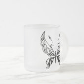 Schmetterling-Silhouette-Tasse Mattglastasse (VorderseiteRechts)