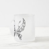 Schmetterling-Silhouette-Tasse Mattglastasse (Vorderseite Links)