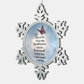 Schmetterling "so geliebt " schneeflocken Zinn-Ornament (Rechts)