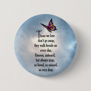 Schmetterling "So Loved" Gedicht Button
