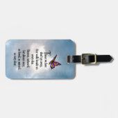 Schmetterling "So Loved" Gedicht Gepäckanhänger (Vorderseite horizontal)