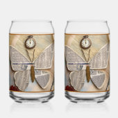 Schmetterling-Sodawasser-Glas Dosenglas (Rückseite)