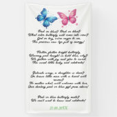 Schmetterling Sommer Gender Reveal Party Poster Banner (Vertikal)