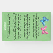 Schmetterling Sommer Gender Reveal Party Poster Banner (Horizontal)