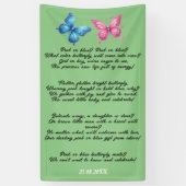 Schmetterling Sommer Gender Reveal Party Poster Banner (Vertikal)