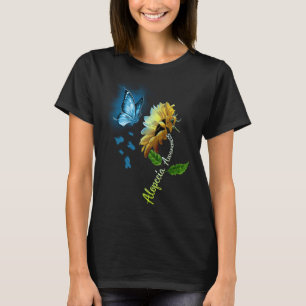 Schmetterling Sonnenblume Alopecia-Bewusstsein T-Shirt