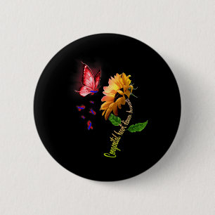 Schmetterling Sonnenblume Angeborenes Herzkrankhei Button