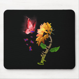 Schmetterling Sonnenblume Angeborenes Herzleiden B Mousepad
