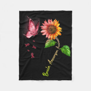 Schmetterling Sonnenblume Hirnaneurysma-Bewusstsei Fleecedecke