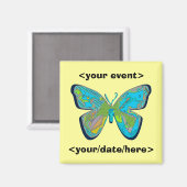 Schmetterling speichert Datumsmagneten Magnet (Vorderseite/Rückseite)
