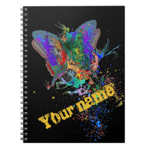Schmetterling-Splatter-Notizbuch Notizblock