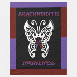 Schmetterling/Stamm...Arachnoiditis Fleece Blanket