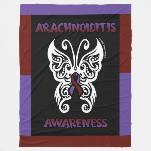 Schmetterling/Stamm...Arachnoiditis Fleece Blanket (Vorderseite)