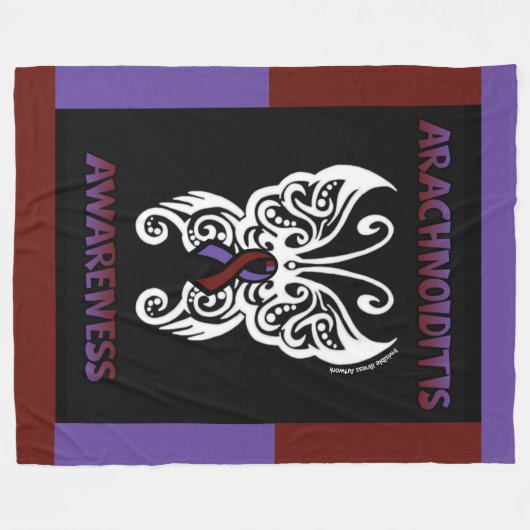 Schmetterling/Stamm...Arachnoiditis Fleece Blanket (Vorderseite (Horizontal))