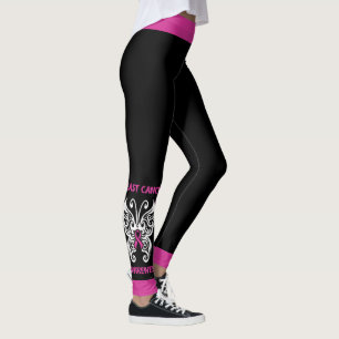 Schmetterling/Stamm...Brustkrebs Leggings