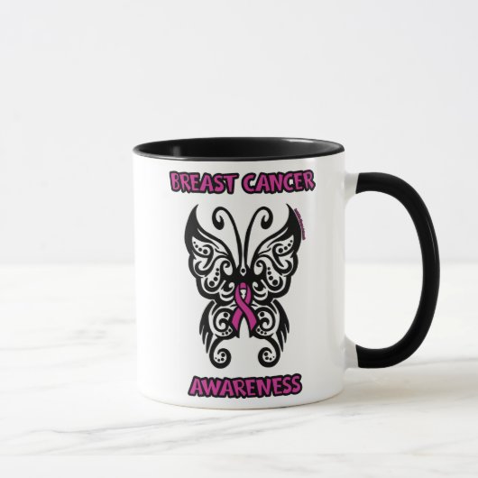 Schmetterling/Stamm...Brustkrebs Tasse (Rechts)
