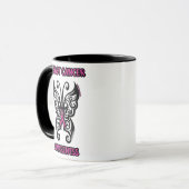 Schmetterling/Stamm...Brustkrebs Tasse (Vorderseite Links)