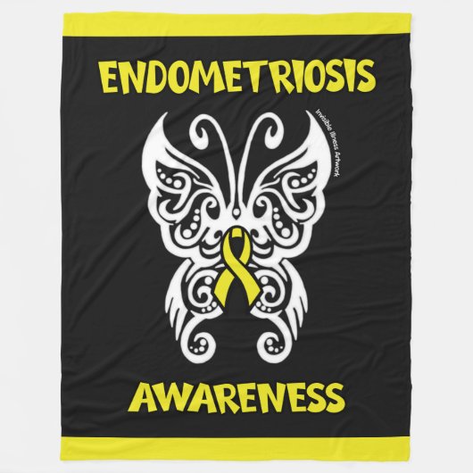 Schmetterling/Stamm...Endometriose Fleecedecke (Vorderseite)