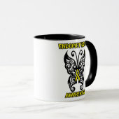 Schmetterling/Stamm...Endometriose Tasse (VorderseiteRechts)