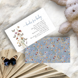 Schmetterling Staubblau Bücher fürs Baby Begleitkarte