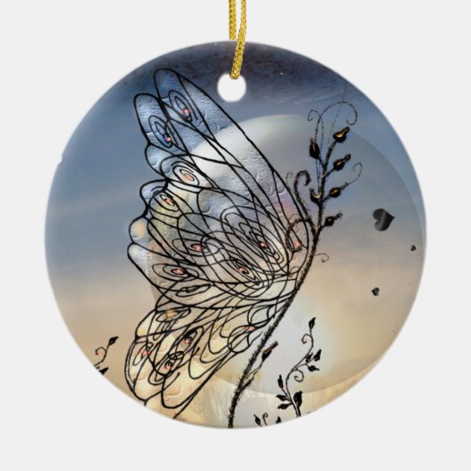 Schmetterling steigt! keramikornament (Vorne)