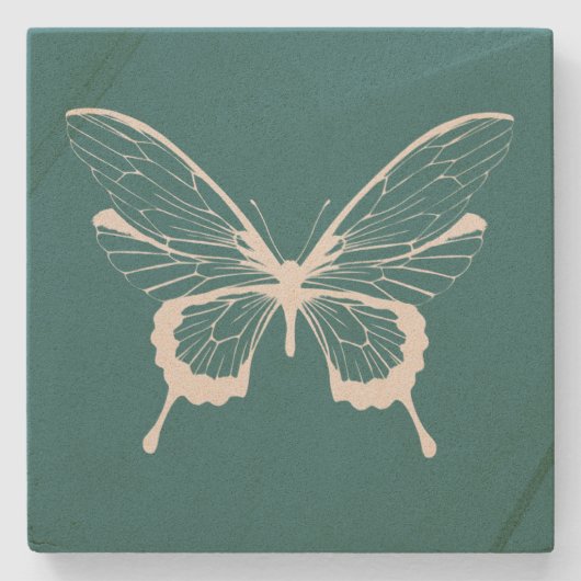 Schmetterling Stein Untersetzer (Vorderseite)
