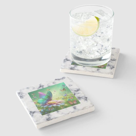 Schmetterling Steinuntersetzer (Seitenansicht)