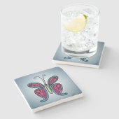 Schmetterling Steinuntersetzer (Seitenansicht)