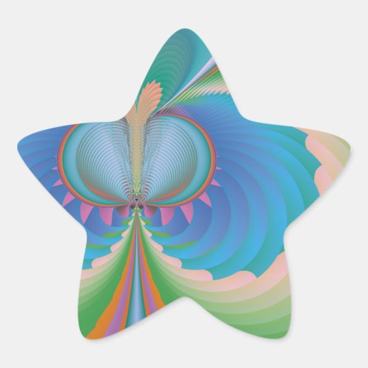 Schmetterling Stern-Aufkleber (Vorderseite)
