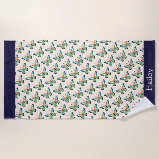 Schmetterling Strandtuch (Vorderseite)